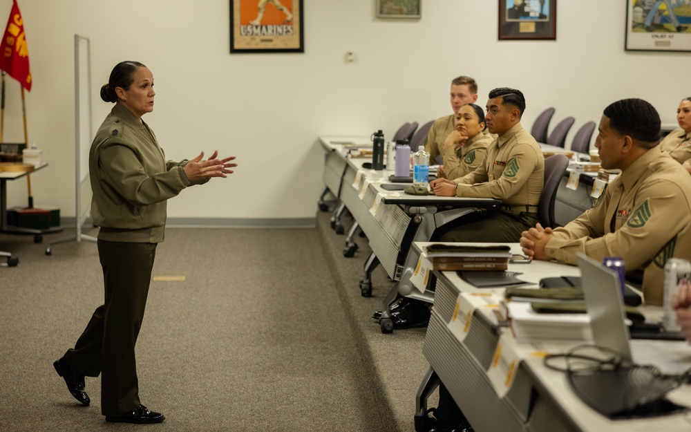 Marine Leaders pass on knowledge to Staff Non-Commissioned Officer Academy Students