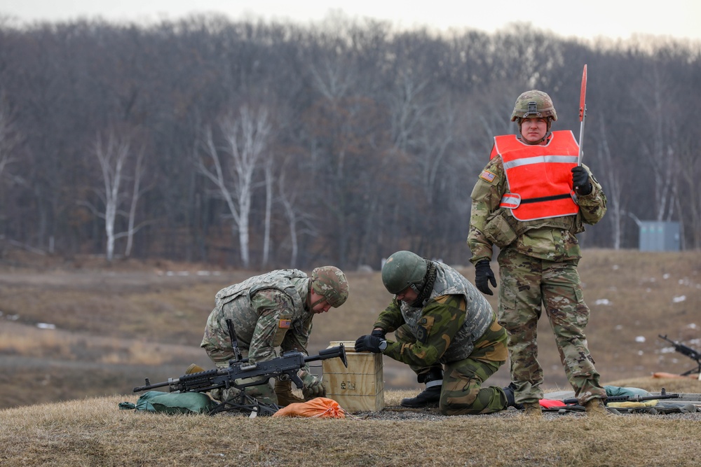 Norwegian Home Guard Rapid Reaction Force Fire Crew-Served Weapons at Camp Ripley