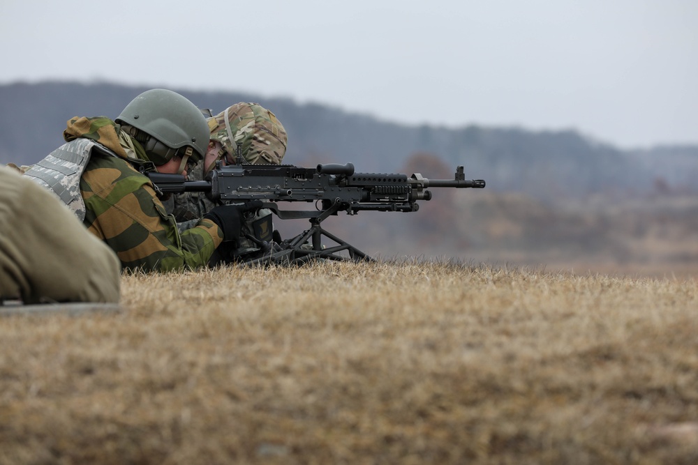 Norwegian Home Guard Rapid Reaction Force Fire Crew-Served Weapons at Camp Ripley