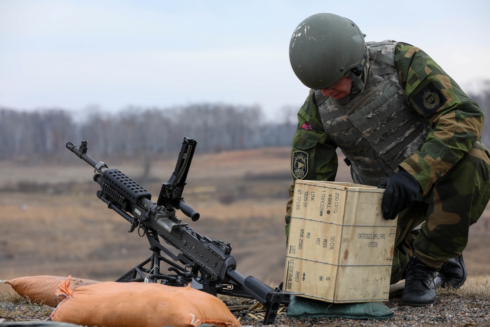Norwegian Home Guard Rapid Reaction Force Fire Crew-Served Weapons at Camp Ripley