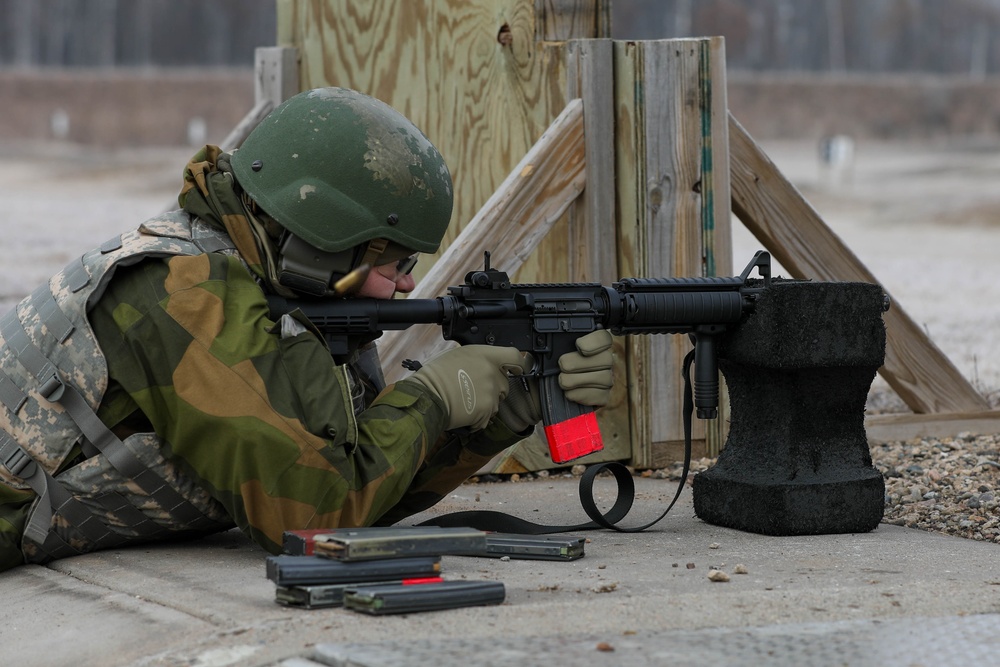 Norwegian Home Guard Fire the M4A1 Rifle at Camp Ripley