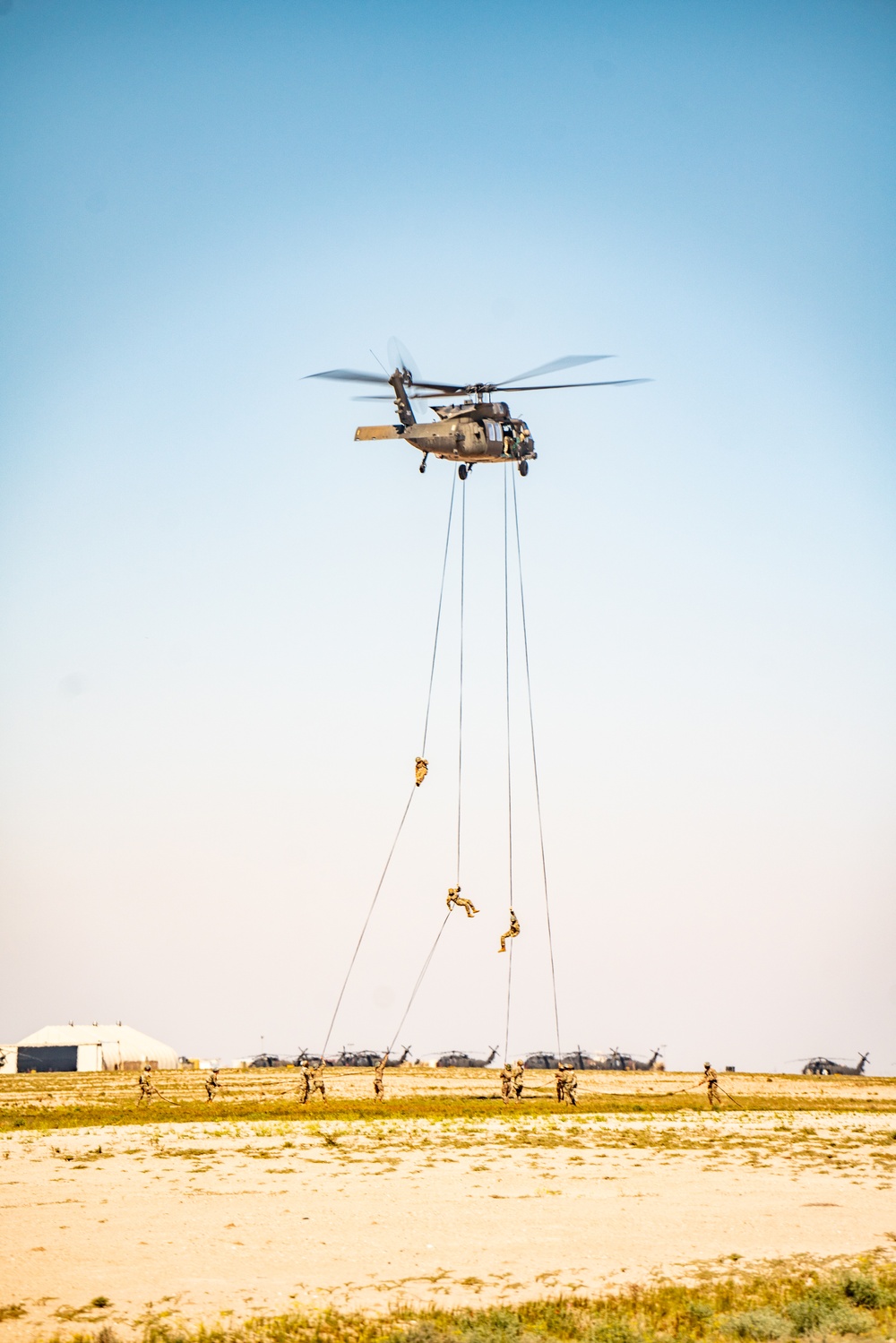 Air Assualt School UH-60 Rappels