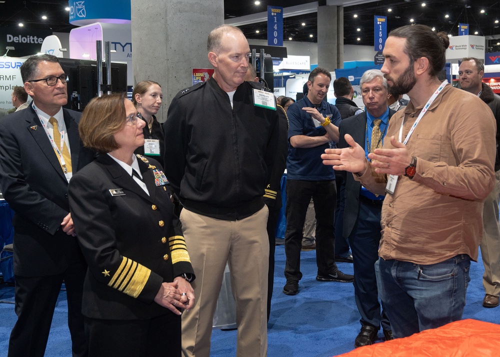 CNO Visits WEST 2024 IW Pavilion