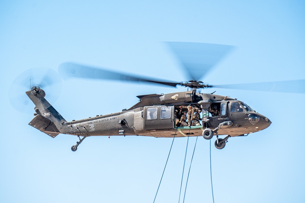 Air Assualt School UH-60 Rappels