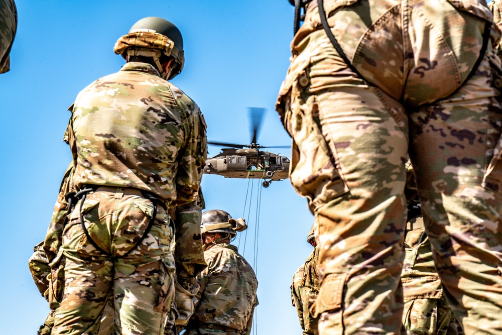 Air Assualt School UH-60 Rappels