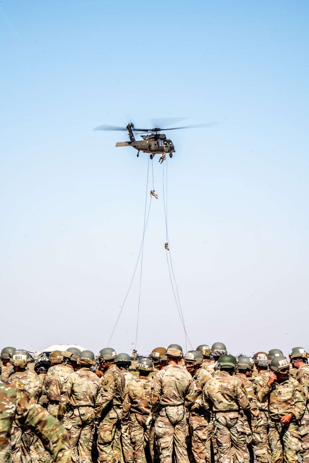 Air Assualt School UH-60 Rappels