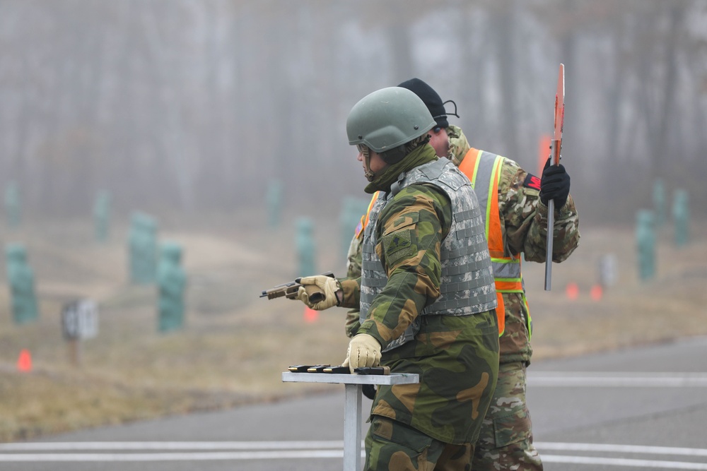 Norwegian Home Guard Fire M17 Pistol at Camp Ripley