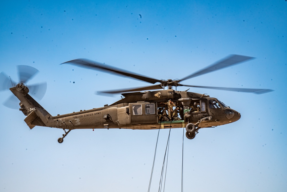 Air Assualt School UH-60 Rappels