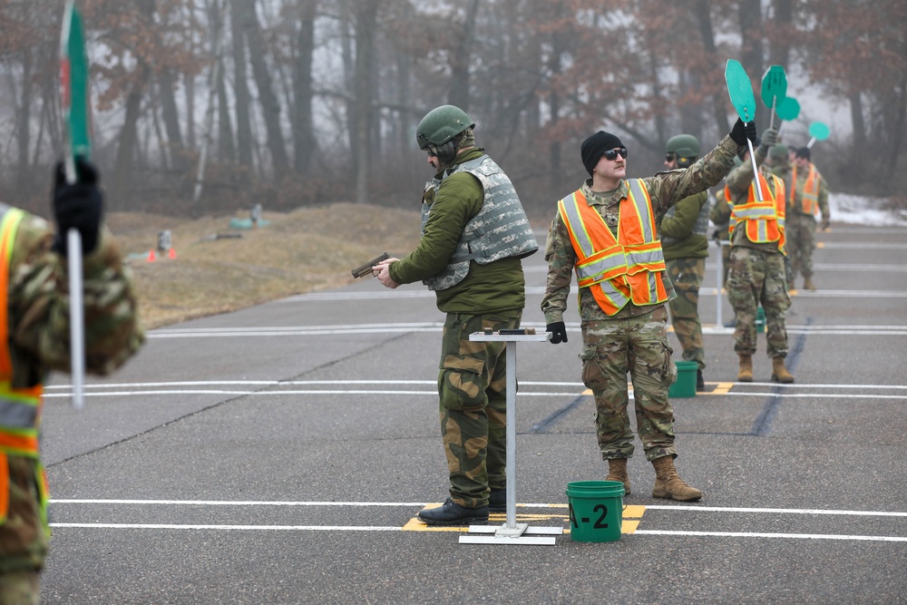 Norwegian Home Guard Fire M17 Pistol at Camp Ripley