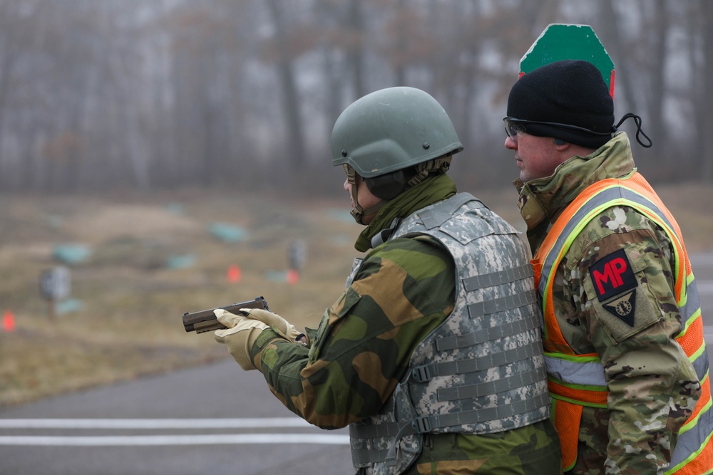 Norwegian Home Guard Fire M17 Pistol at Camp Ripley