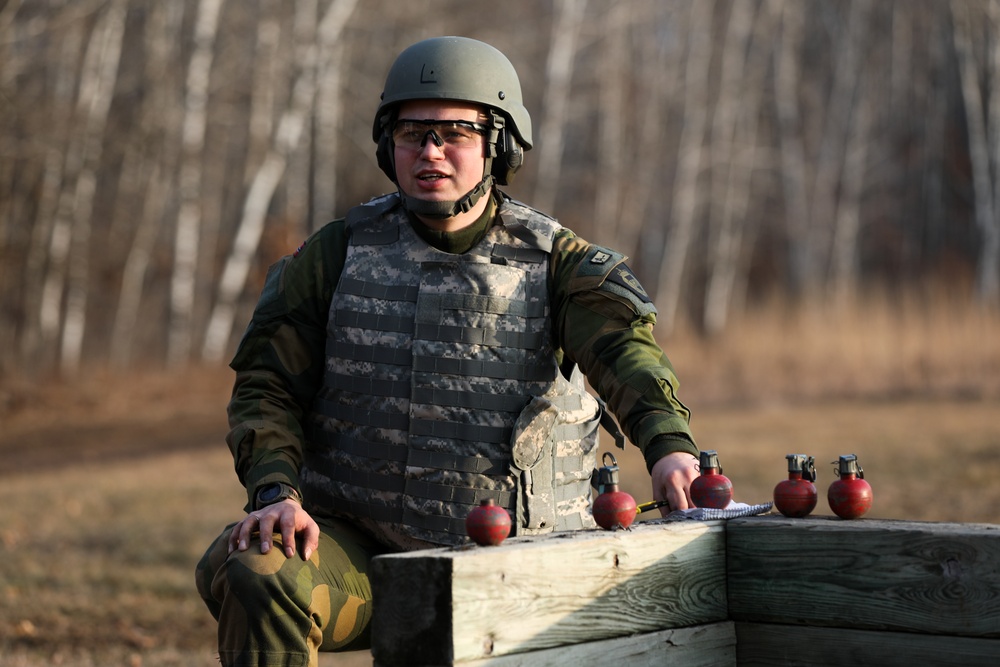 Norwegian Home Defense Youth Throw Simulated Hand Grenades during NOREX 51