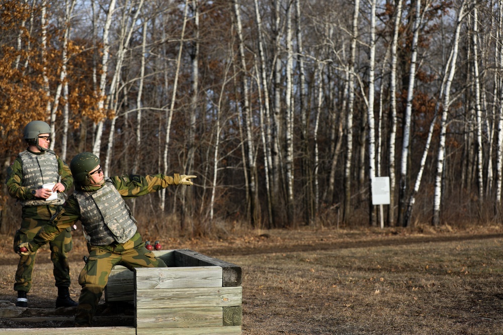 Norwegian Home Defense Youth Throw Simulated Hand Grenades during NOREX 51