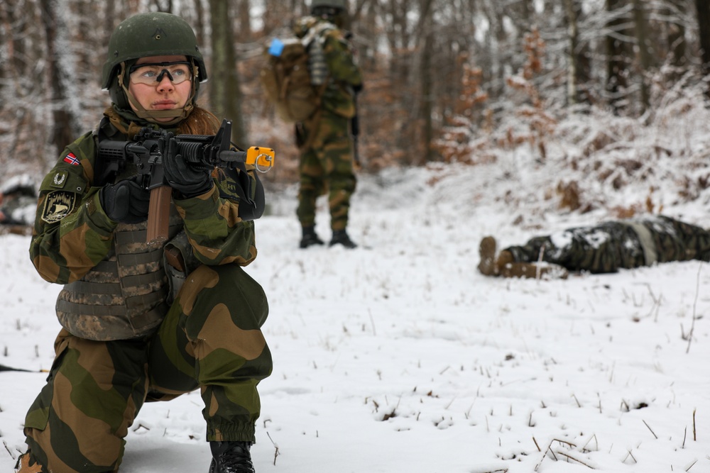 The Norwegian Home Guard Rapid Reaction Force Complete Patrol STX Lanes during NOREX 51