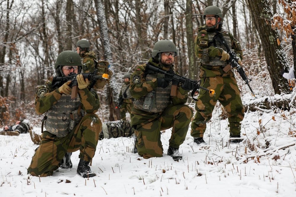 The Norwegian Home Guard Rapid Reaction Force Complete Patrol STX Lanes during NOREX 51