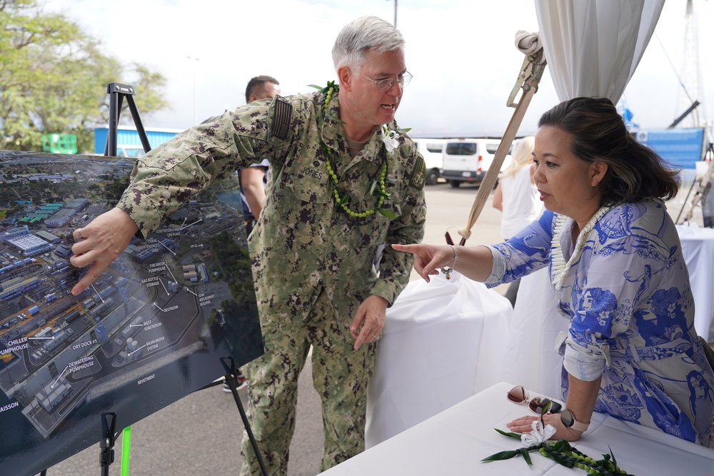 Pearl Harbor Naval Shipyard Dry Dock 5 Anchoring Ceremony