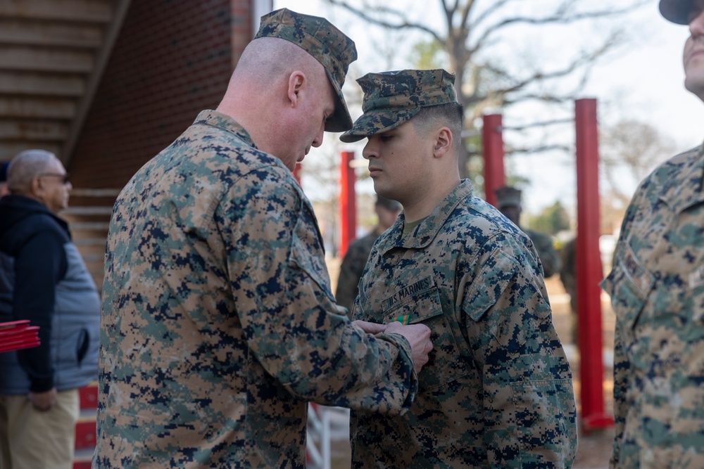 2nd MLG Commanding General Awards Disbursing Marines