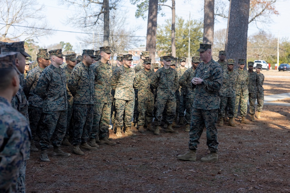 2nd MLG Commanding General Awards Disbursing Marines