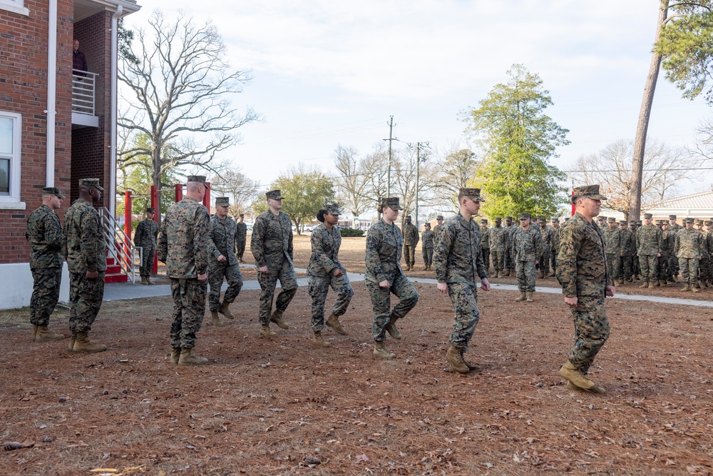 2nd MLG Commanding General Awards Disbursing Marines