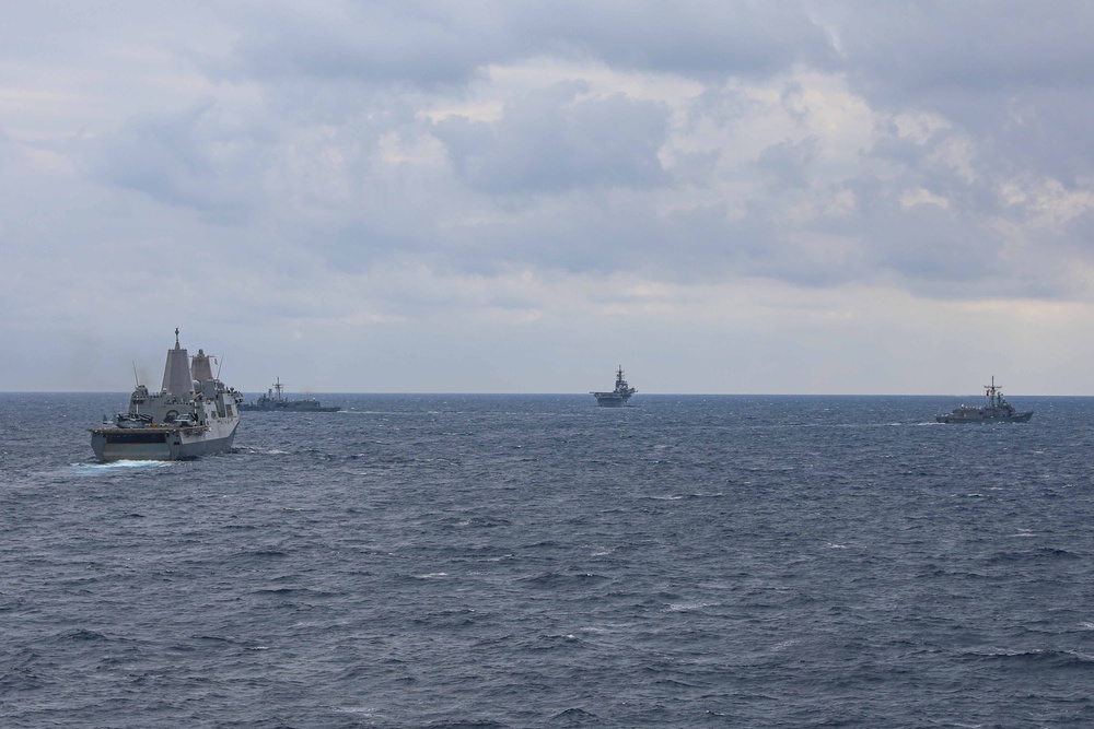 USS Carter Hall (LSD 50) Conducts Photo Exercise, Feb. 26, 2024