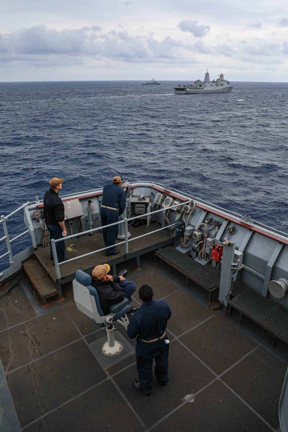 USS Carter Hall (LSD 50) Conducts a Photo Exercise, Feb. 26, 2024