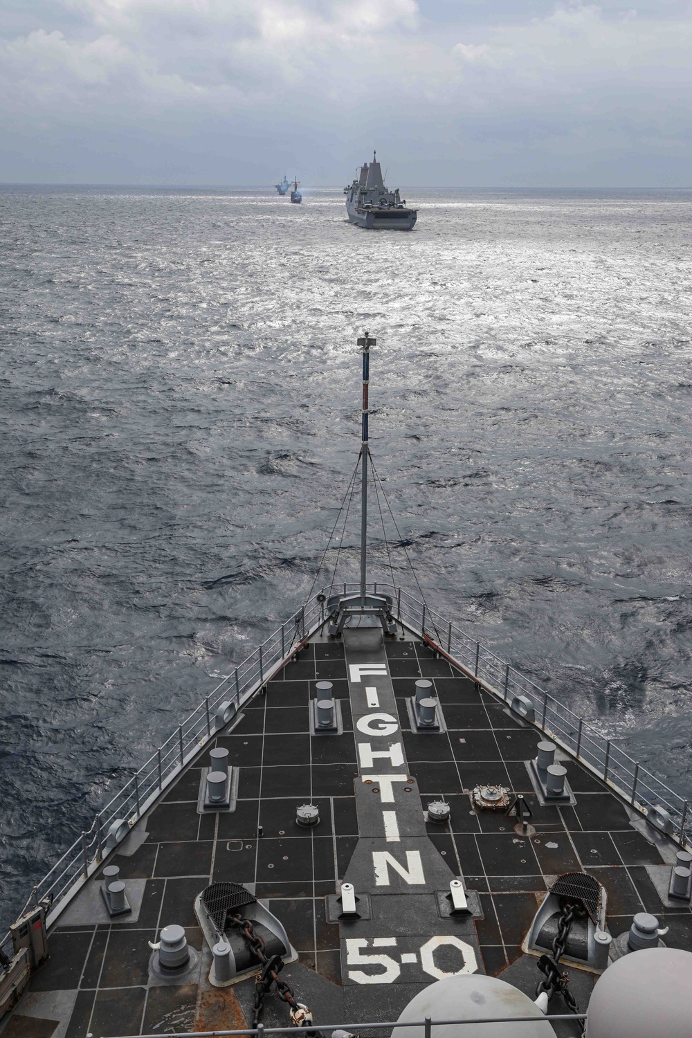 USS Carter Hall (LSD 50) Conducts Photo Exercise, Feb. 26, 2024