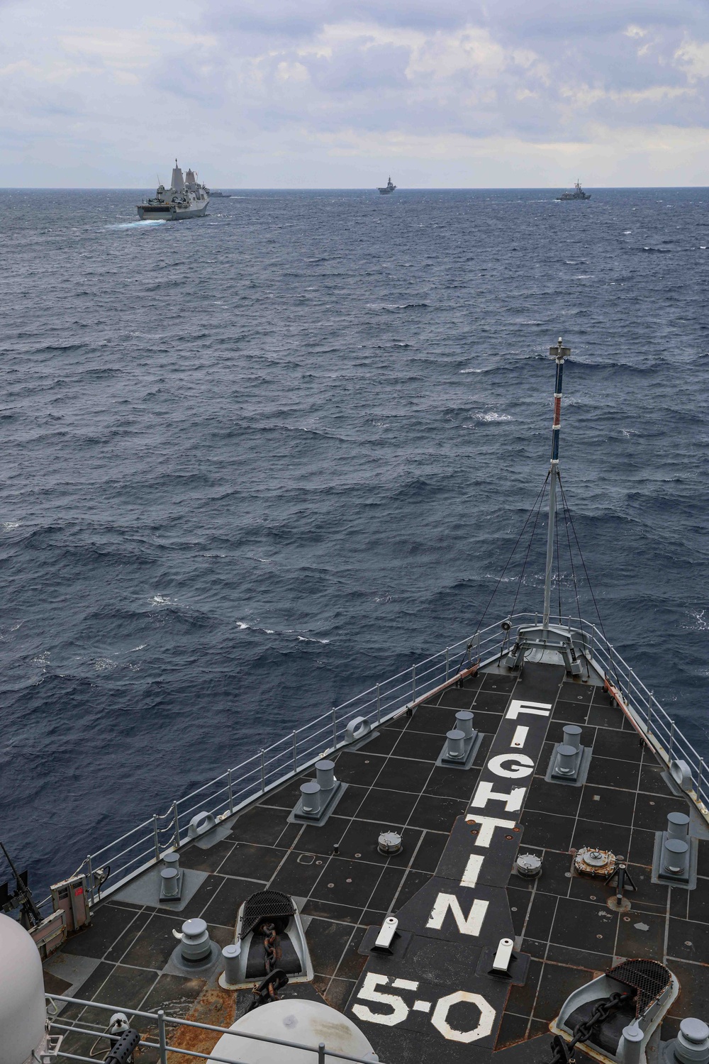 USS Carter Hall (LSD 50) Conducts a Photo Exercise, Feb. 26, 2024