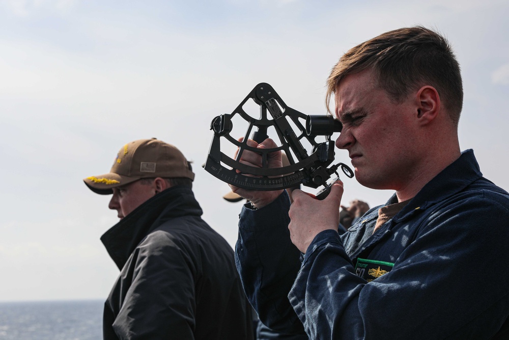 USS Carter Hall (LSD 50) Conducts a Photo Exercise, Feb. 26, 2024