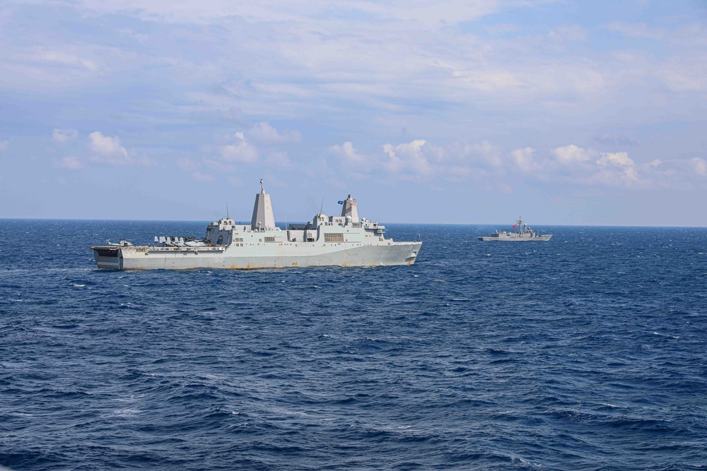 USS Carter Hall (LSD 50) Conducts a Photo Exercise, Feb. 26, 2024