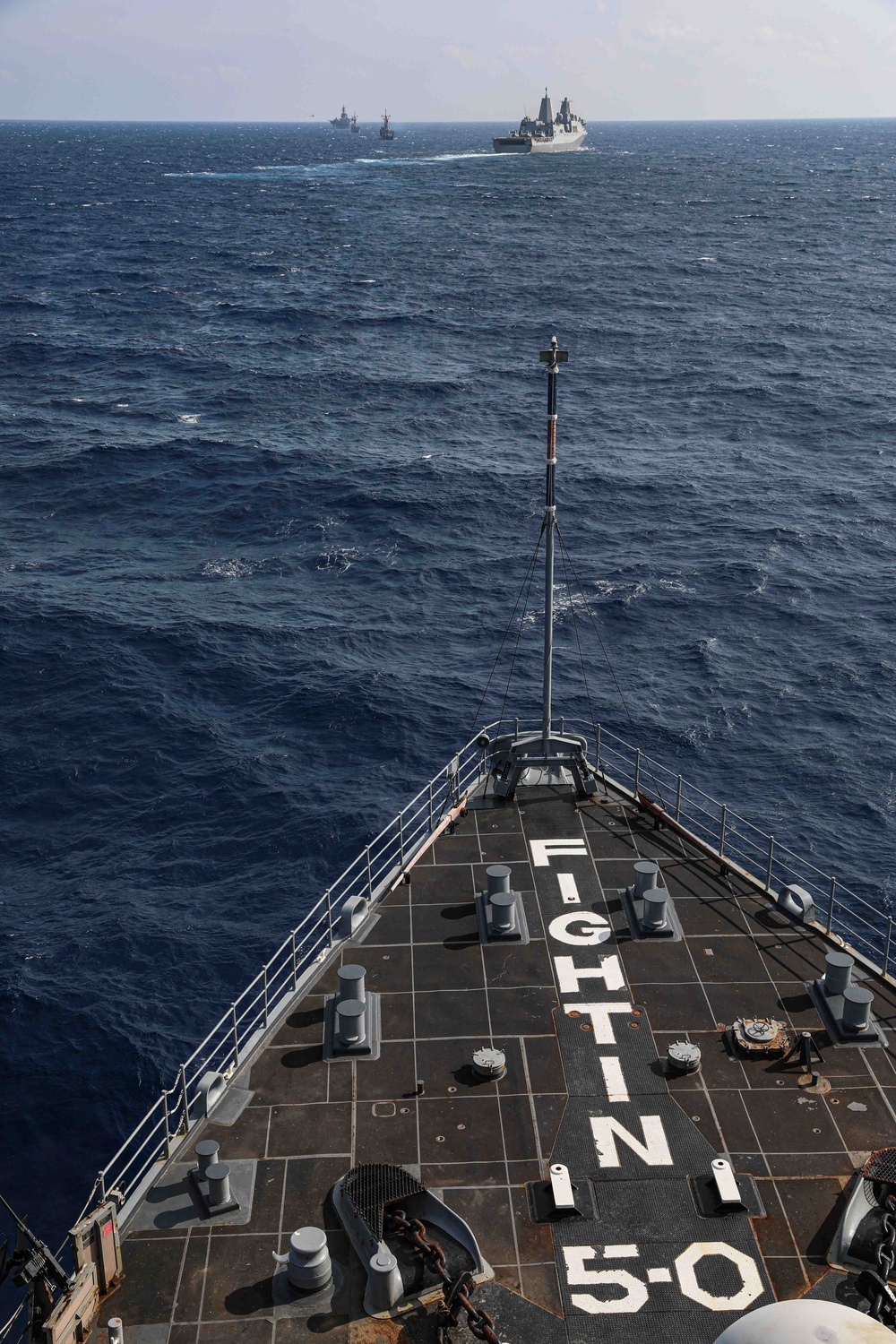 USS Carter Hall (LSD 50) Conducts a Photo Exercise, Feb. 26, 2024