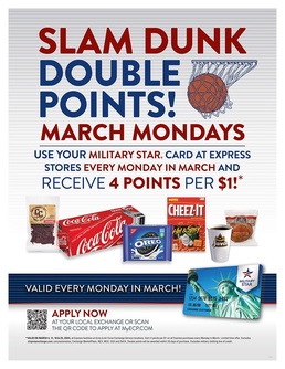 Monday Fun-Day: MILITARY STAR Cardmembers Earn Double Points at the Express Every Monday in March