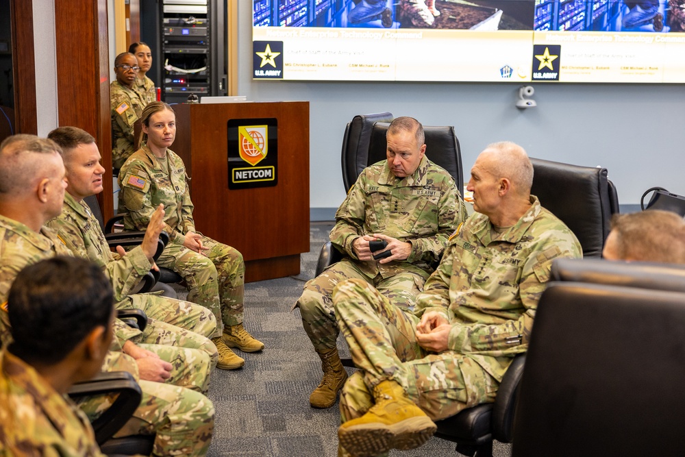 Chief of Staff of the Army, General Randy George talks to the NETCOM team for specifics related to NETCOM’s Bring Your Own Device initiatives