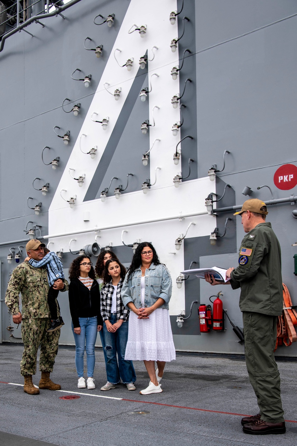 USS Boxer Command Master Chief Reenlists