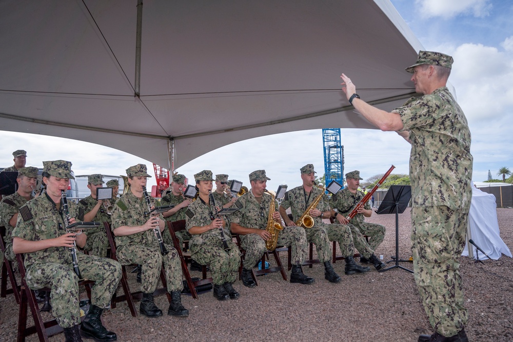 Pearl Harbor Naval Shipyard Dry Dock 5 Anchoring Ceremony