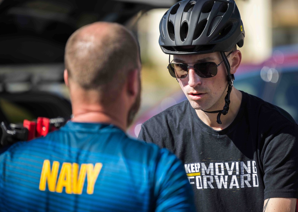 Navy Wounded Warrior Trials at JBPHH - Cycling Practice