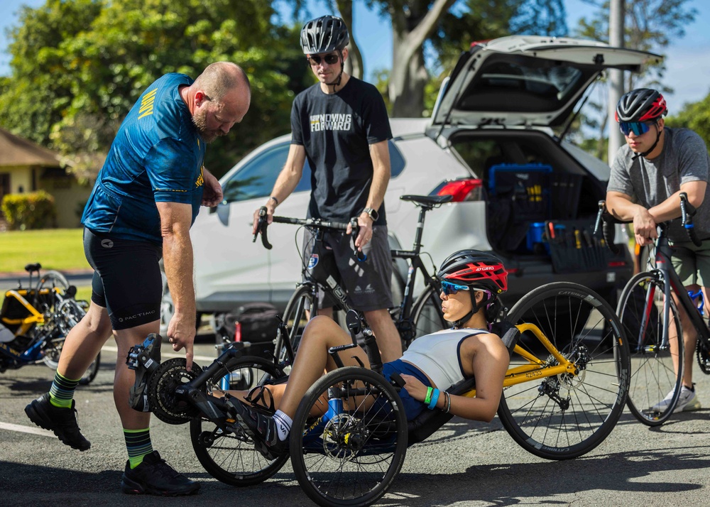 Navy Wounded Warrior Trials at JBPHH - Cycling Practice