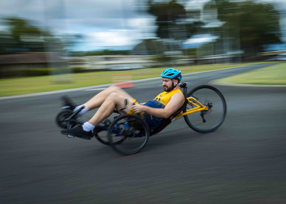 Navy Wounded Warrior Trials at JBPHH - Cycling Practice