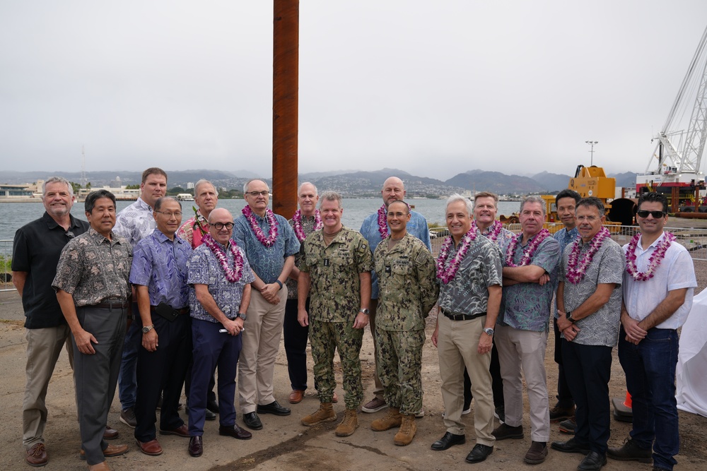 Pearl Harbor Naval Shipyard Dry Dock 5 Anchoring Ceremony