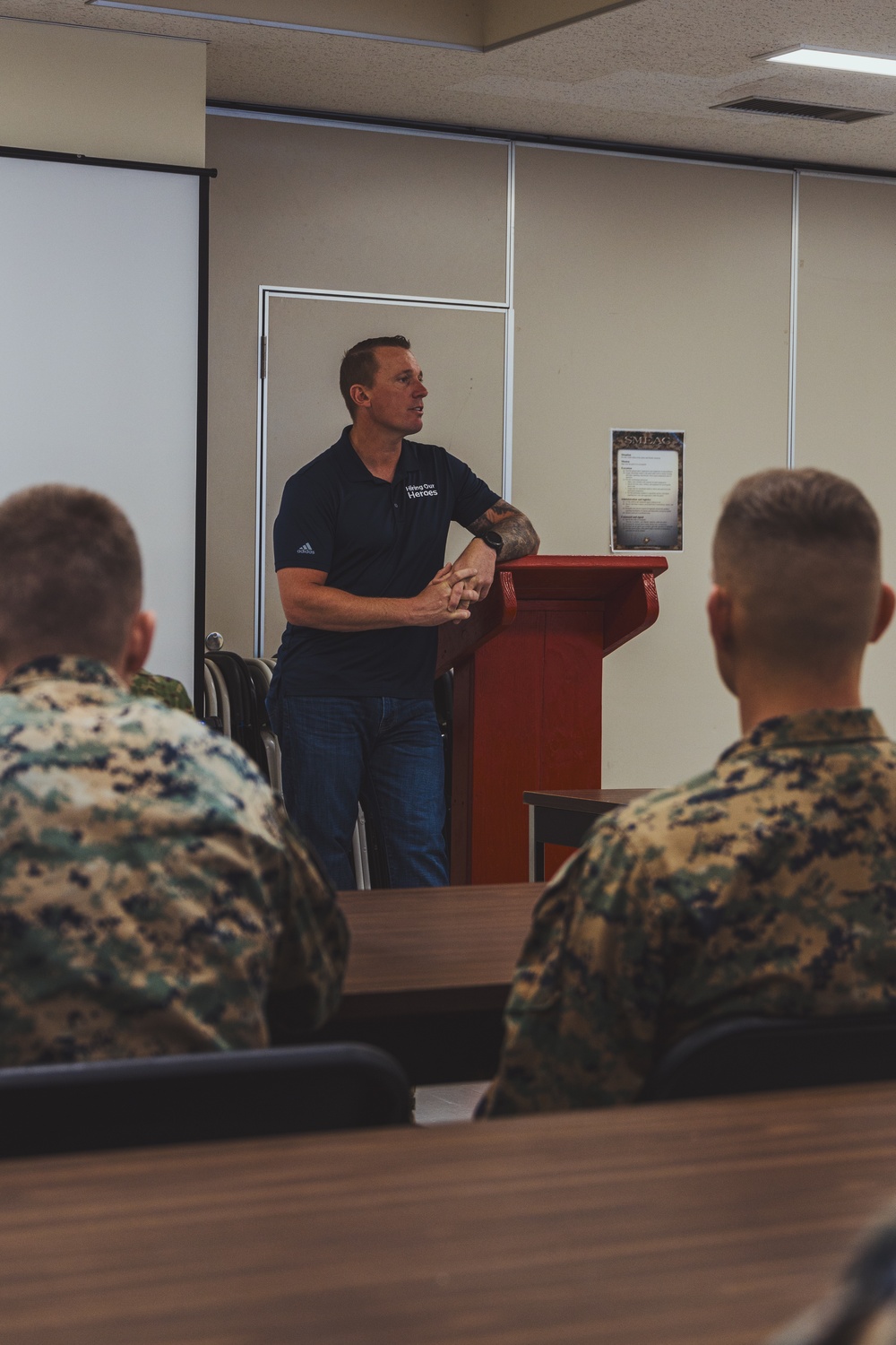 Dakota Meyer inspires Marines on Okinawa