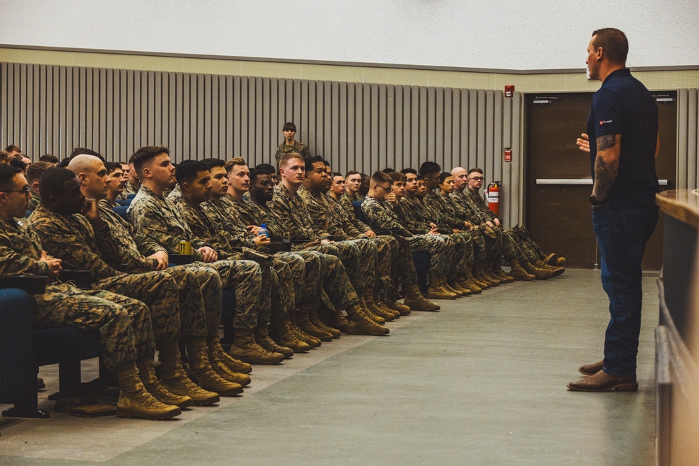 Dakota Meyer inspires Marines on Okinawa