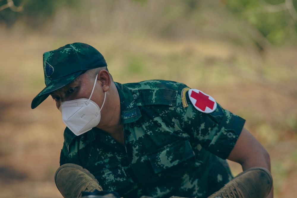 2-2 SBCT Conducts Medical Evacuation (MEDEVAC) Training via Ambulance in Sa Kaeo Province for Cobra Gold 2024