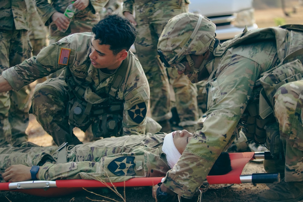 2-2 SBCT Conducts Medical Evacuation (MEDEVAC) Training via Ambulance in Sa Kaeo Province for Cobra Gold 2024