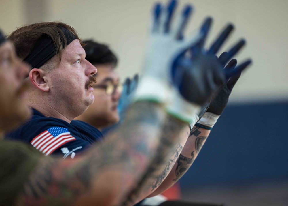 Navy Wounded Warrior Trials at JBPHH - Wheelchair Rugby Practice