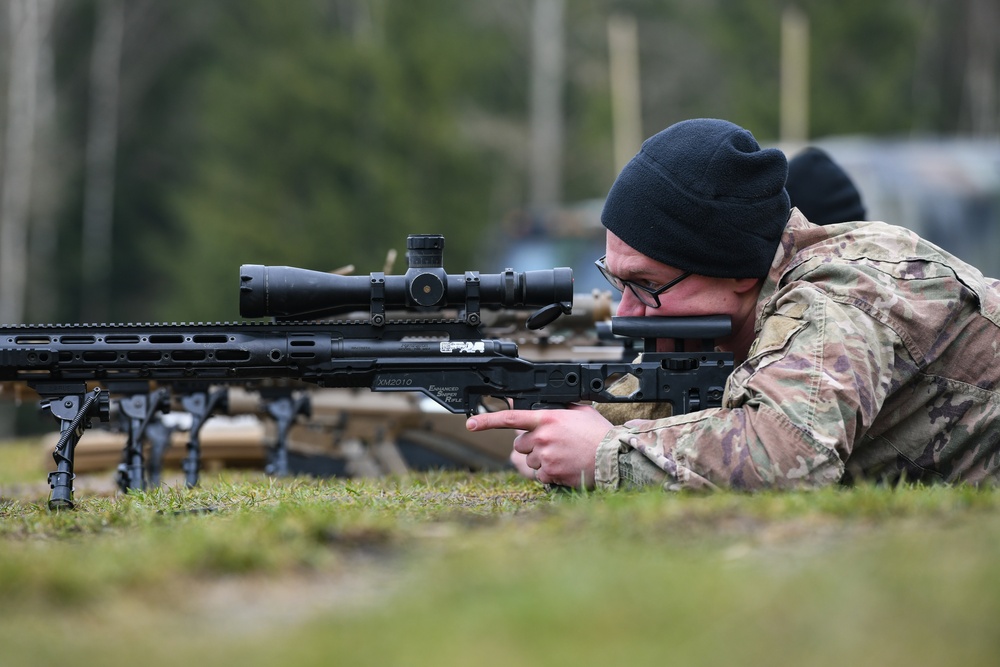 4th Squadron, 2CR Sniper training