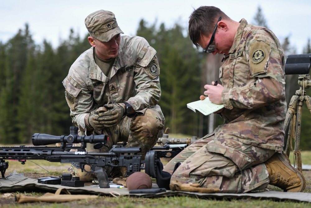 4th Squadron, 2CR Sniper training