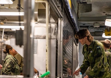 Swedish and Finnish Marines embark USS Gunston Hall to participate in Steadfast Defender 24