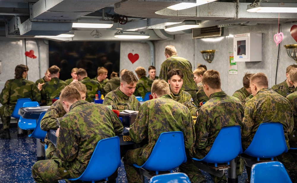 Swedish and Finnish Marines embark USS Gunston Hall to participate in Steadfast Defender 24