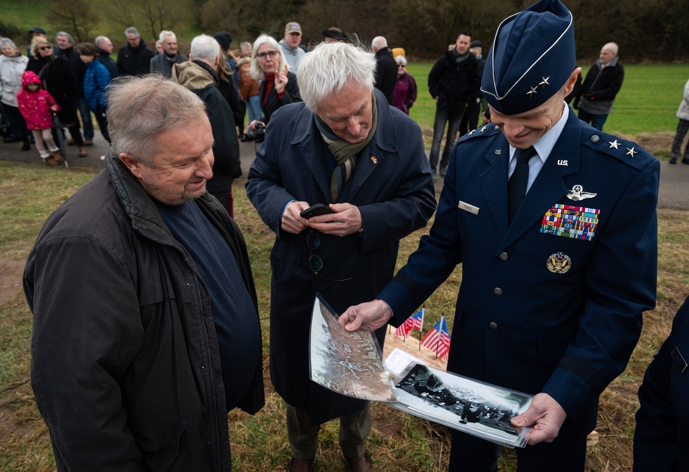 3 AF commander visits B-17 “Solid Sender” memorial site