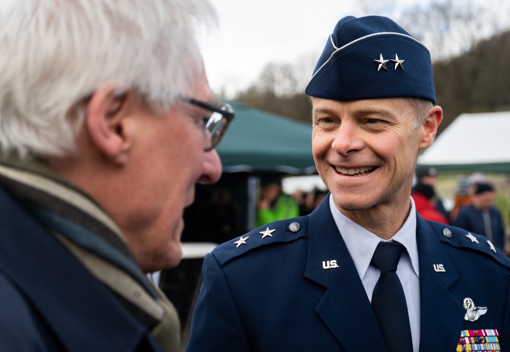 3 AF commander visits B-17 “Solid Sender” memorial site