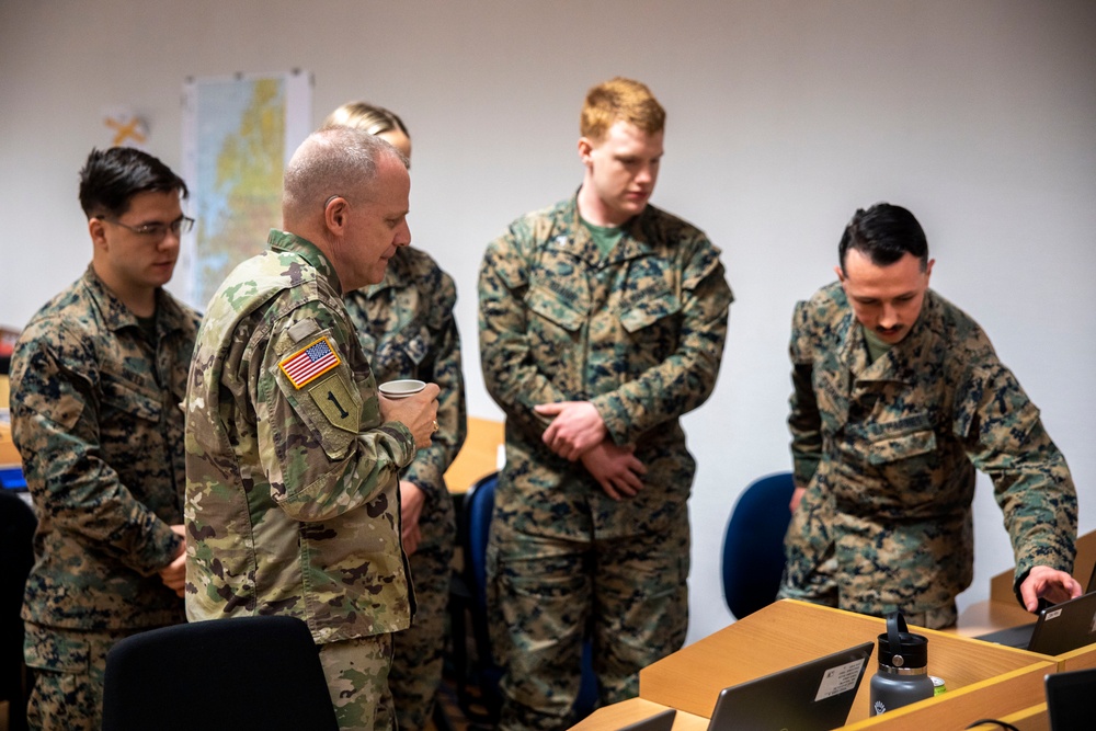 USEUCOM's Cyber Director Maj. Gen. Phillips visits Marines of II Marine Expeditionary Force  during Nordic Response 24