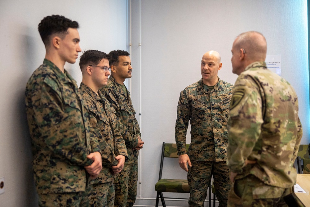 USEUCOM's Cyber Director Maj. Gen. Phillips visits Marines of II Marine Expeditionary Force  during Nordic Response 24